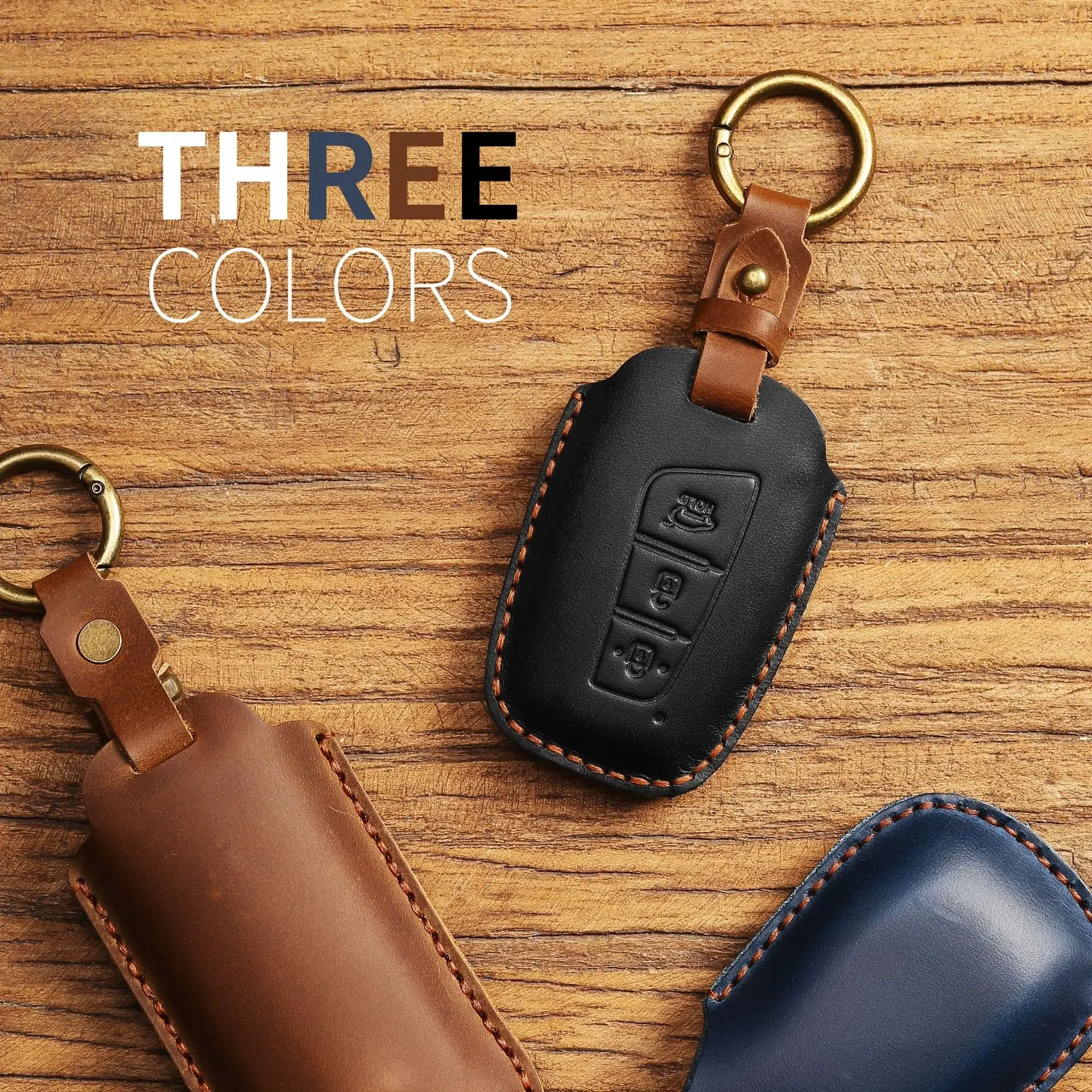 Handmade Leather Car Key Case Holder