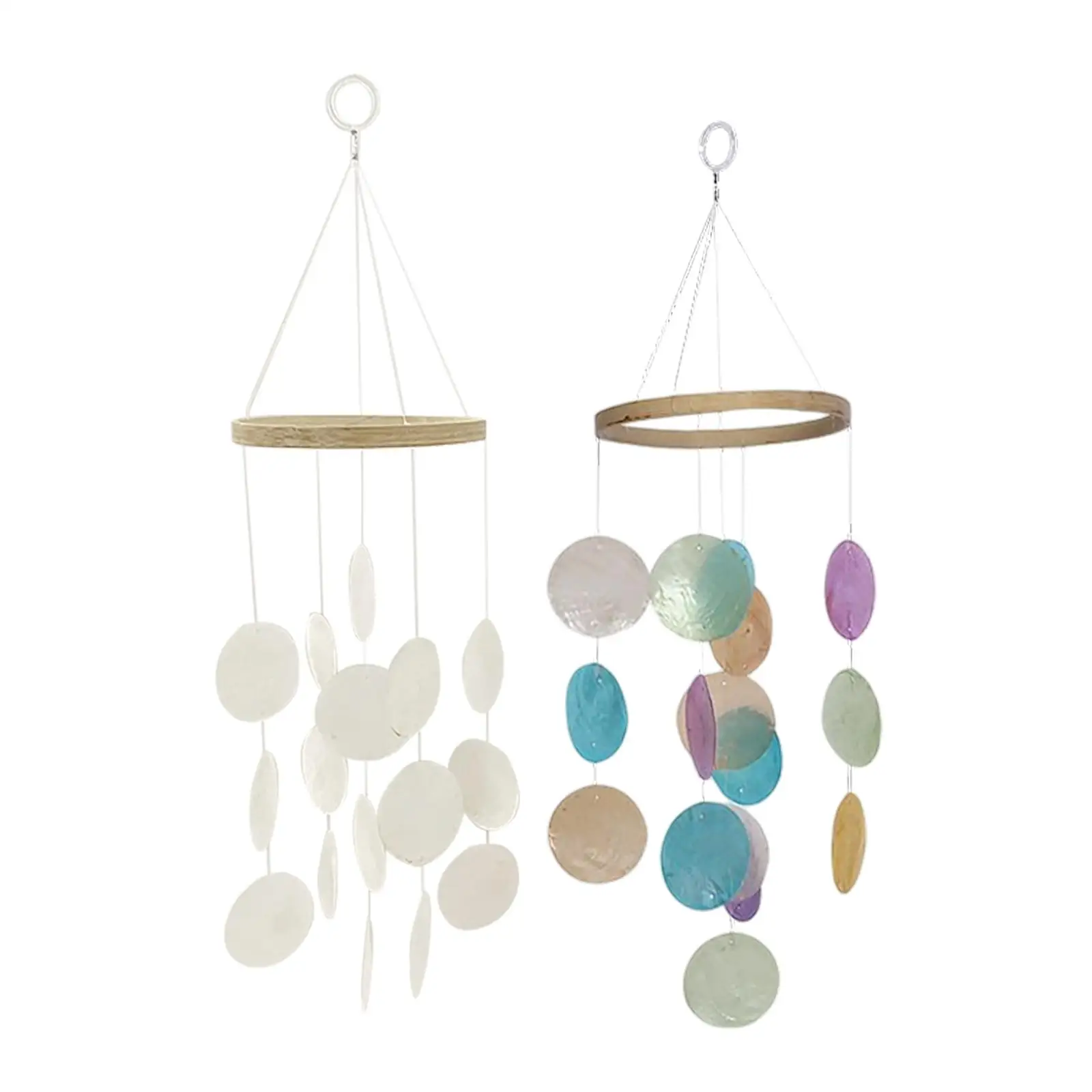 Bohemian Shell Wind Chimes Memorial Sympathy Hanging Chime Windchimes for Garden Indoor Balcony Home Decor