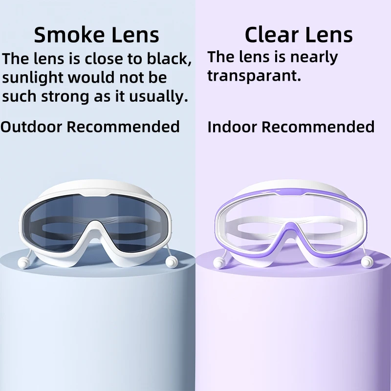 Swimming Goggles with Big Frame HD Lens and Anti-fog Waterproof for Adults Shower Pool Use by Men Women swimming goggles