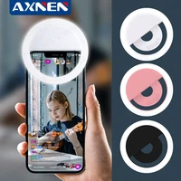 LED Light Ring with USBcharging Phone Lens Selfie Light Mini Circular Fill Light Clip Compatible with iPhone Samsung Xiaomi Poco 1