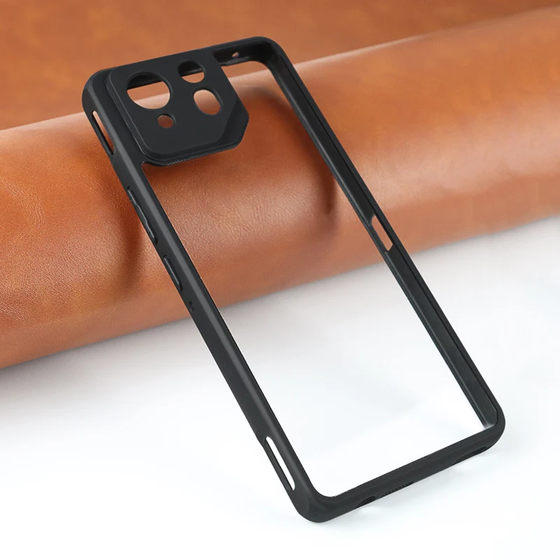 Per Asus Rog Phone 8 Pro Custodia Black Edge Cover Trasparente Per Pc Asus Rog Phone 8 Pro Cover In Tpu Antiurto Per Asus Rog Phone 8 Pro