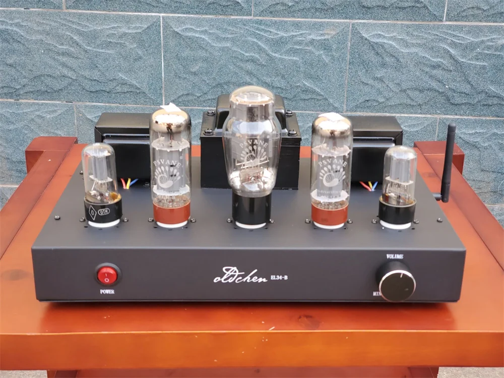 Oldchen El34 Vacuum Tube Amplifier Class A Hifi Sound Amplifier High Power 10w Home Theater Bluetooth 5.0 High End Home Amp 