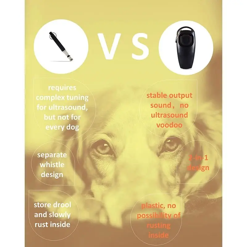 Dog Training Whistle Professional Effectively Stop Barking Hunting High-Frequency Pitch Recall-Dog Clicker Pet Obedience