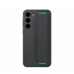 Shockproof Silicone Grip Case with Detachable Strap - GalaxyS23 Plus (Black)