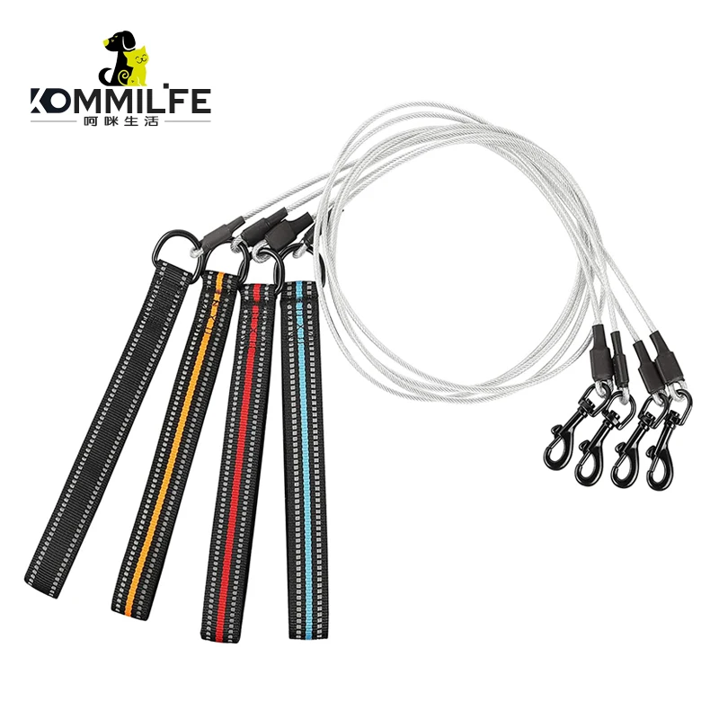 

New Wire Dog Leash Anti-bite Steel Wire Reflective Pet Leashes For Small Medium Large Dogs Steel Wire Dog Leash Dog Accessories