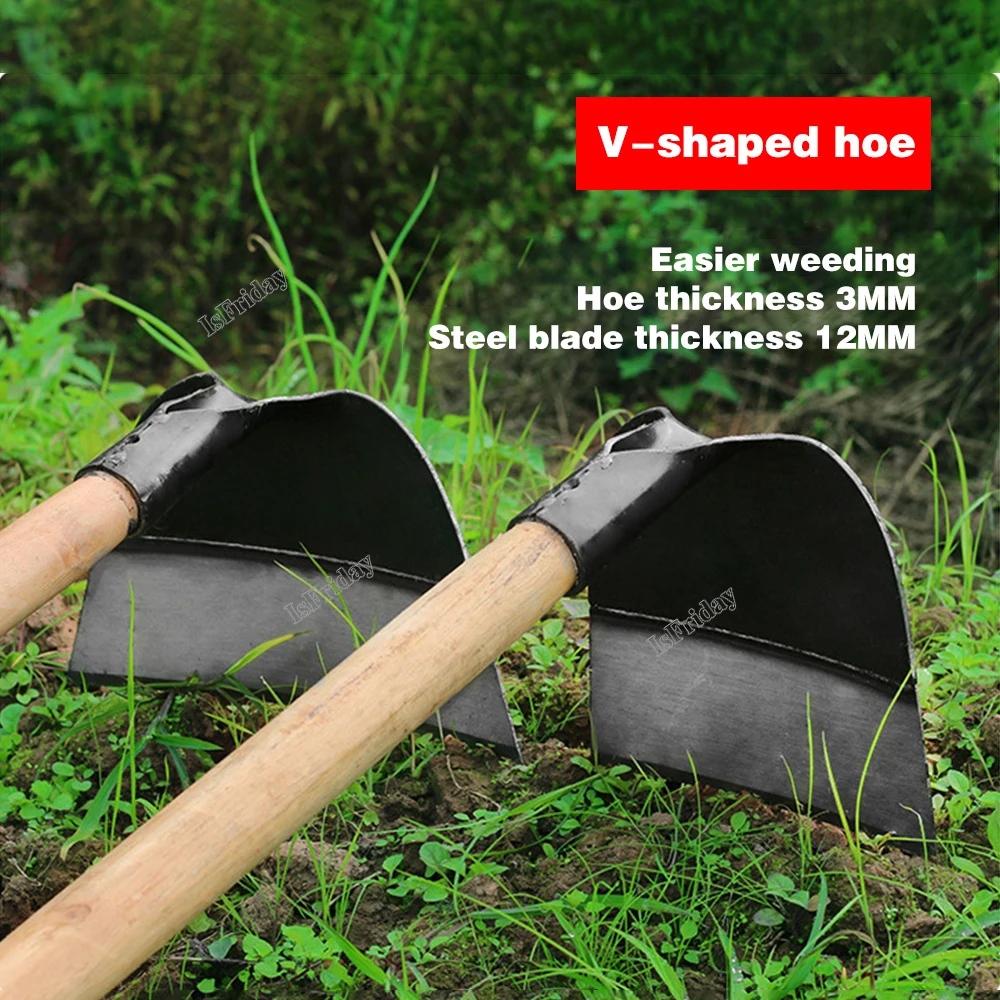 Garden hoe Garden Tool Hoe Manganese Steel Hoe for Gardening Weed Removal Machete Weed Remover Hand Tools Planting Vegetable
