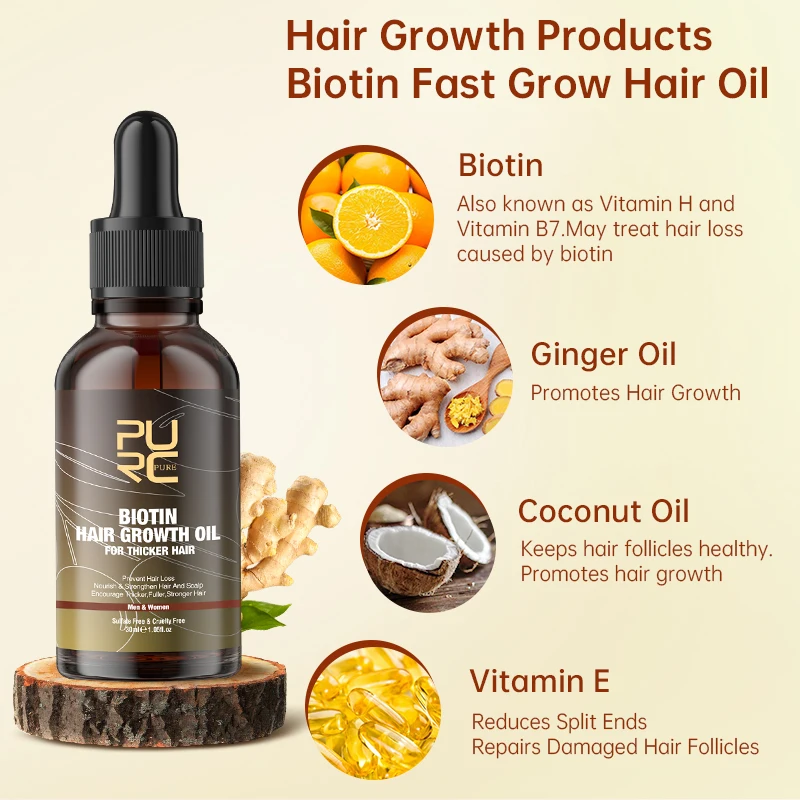 Biotin Hair Growth Oil Serum Treatment for Men and Women hair growth serum hair care oil