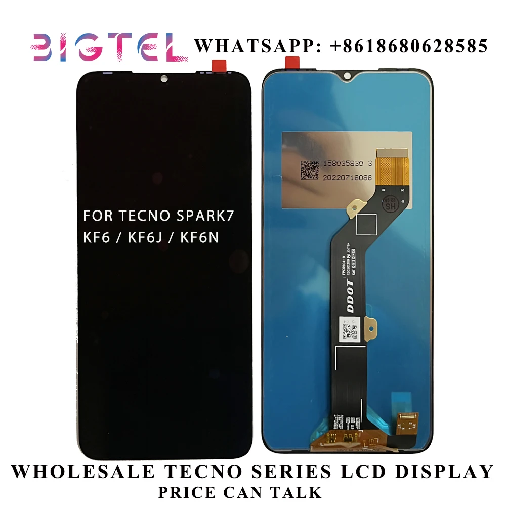 Lcd Replacement For Tecno Spark 7 Kf6 Mobile Phone Lcd Display Touch