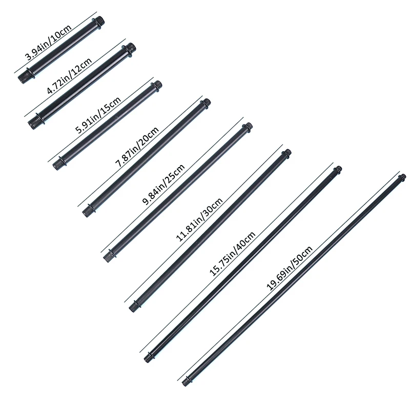 M10 * 1 Tooth Tube Lamp Double-headed External Tooth Hollow Metal Rod DIY Pipe Hollow Table Lamp Lighting Accessories
