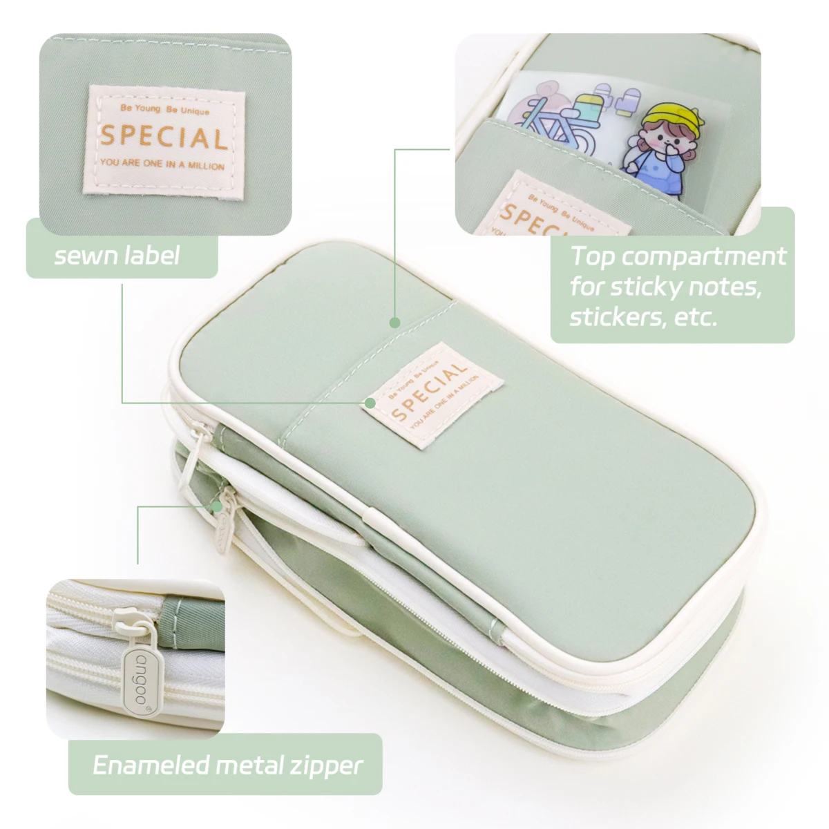 Pencil Case Large Capacity Kawaii Cosmetic Bag Pen Pouch storage Holder Box Office Student School Supplies Stationery Organizer pencil cases stationery box pen storage bag pencil holder