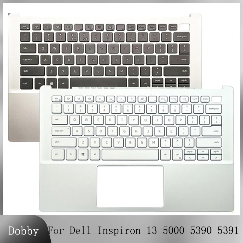 

Новинка для DELL Inspiron 13-5000 5390 5391, верхняя подставка для палитры, корпус с верхней крышкой и заменой английской клавиатуры США, серебристый 0R18HX