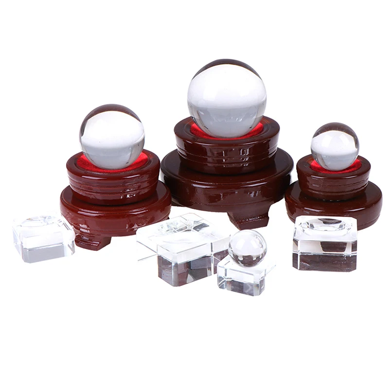

1PC Crystal Ball Quartz Glass Transparent Ball with Base Feng Shui Magic Healing Natural Glass Balls Home Decoration
