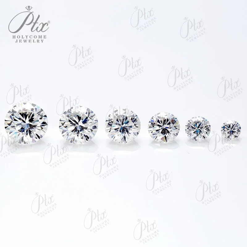 느슨한 라운드 컷 Moissanite 스톤 D 컬러 VVS1 DIY 쥬얼리 목걸이 귀걸이 반지 주요 재료 다이아몬드 테스터 GRA 인증서
