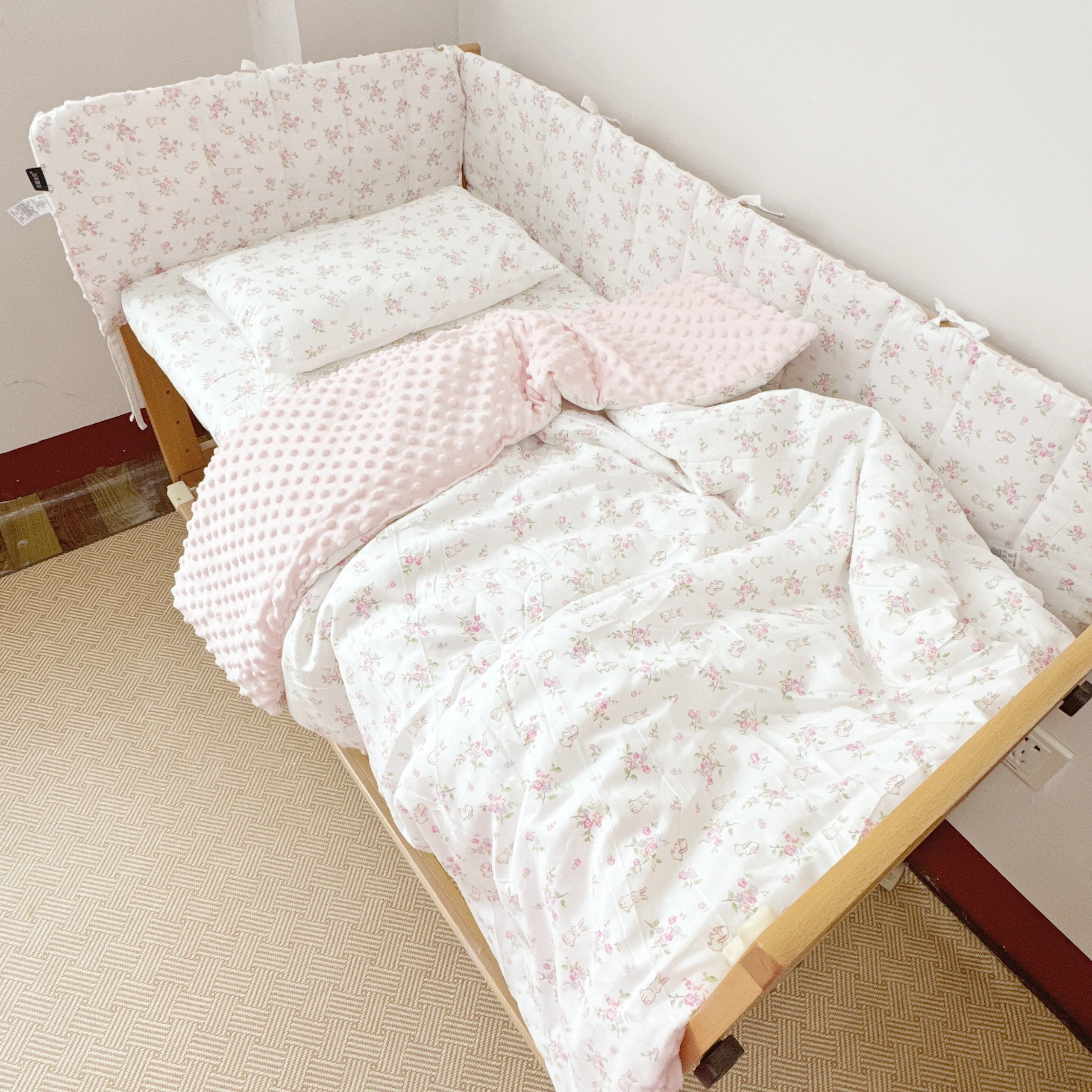Pastoral Style Kidsren's Class a Pure Cotton Floral Quilt All Year Round Quilt Kindergarten Winter