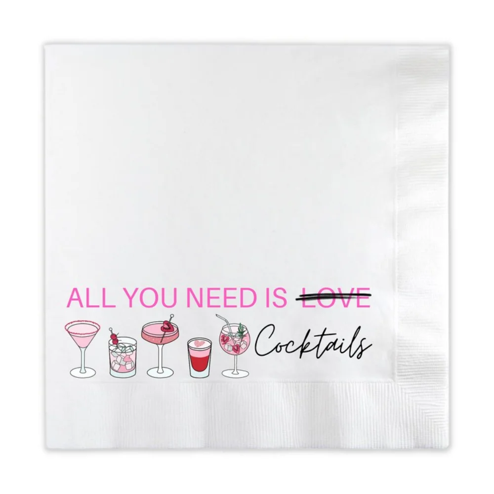 

50Pcs Galentines Day napkins, HAPPY GALENTINES DAY, Valentines Day Gift, Galentines Party, Beverage Napkins, Be My Galentine