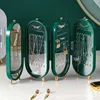 Green Foldable Jewelry Box Storage Organizer with Mirror Plastic Storage Container for Woman Earrings Necklace Desk Storage Rack 3