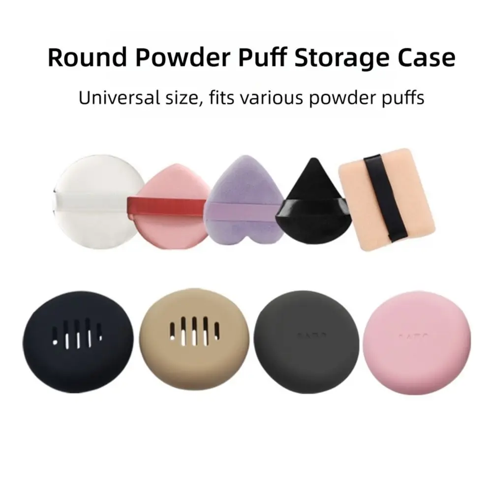 Soft Silicone Makeup Sponge Holder Multi-hole Design Travel Portable Beauty Sponge Storage Case Reusable