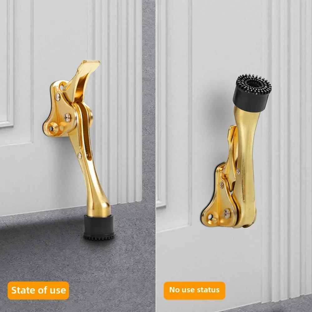 Door Stopper Heavy Duty Mute Zinc Alloy Door Stops with Non-Slip Rubber Tip Hidden Wall Protector Hardware door holder door stopper silicone door stopper door stopper bumpers