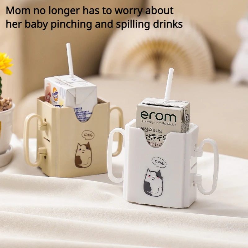 Food Pouch Holder Squeeze Proof Flipping Universal Multipurpose Design Prevent Messes Support Self-Feeding