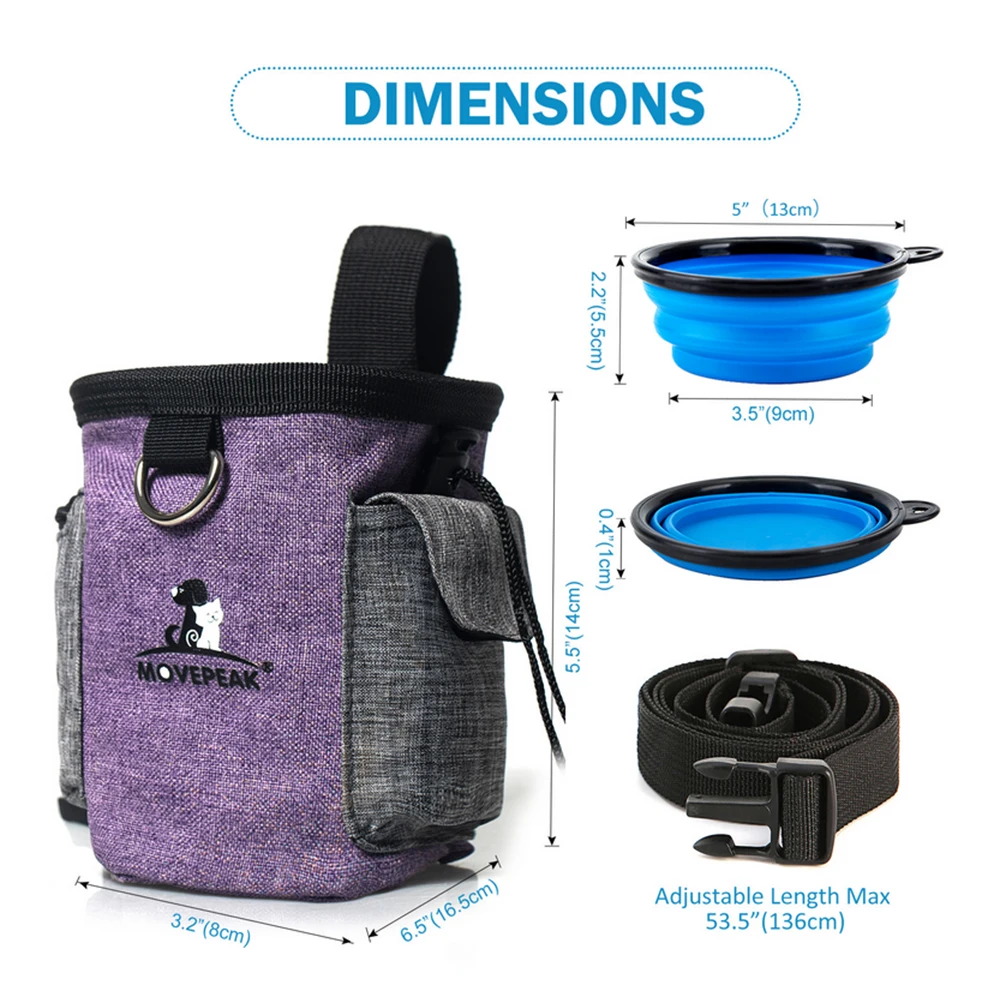 Genuine Dog Training Bag 2 Colors Multipurpose Use-Dog Supply Can Hold Water Bottles, Dog Poop Bags, Food