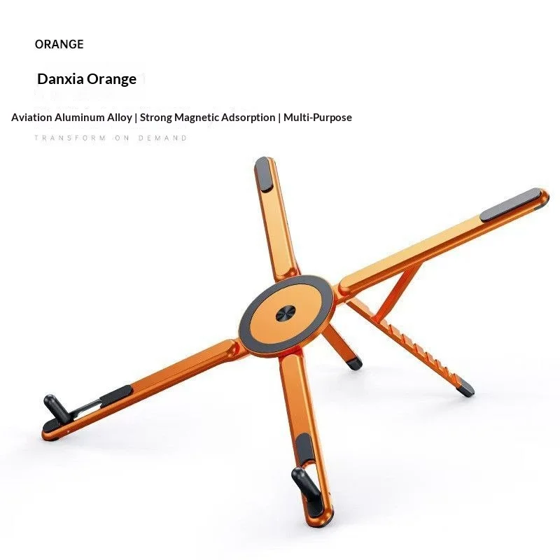Baleela Aviation 알루미늄 합금 접이식 노트북 스탠드 및 휴대용 휴대폰 홀더, 경량, 휴대가 간편, 다각도 조절 가능