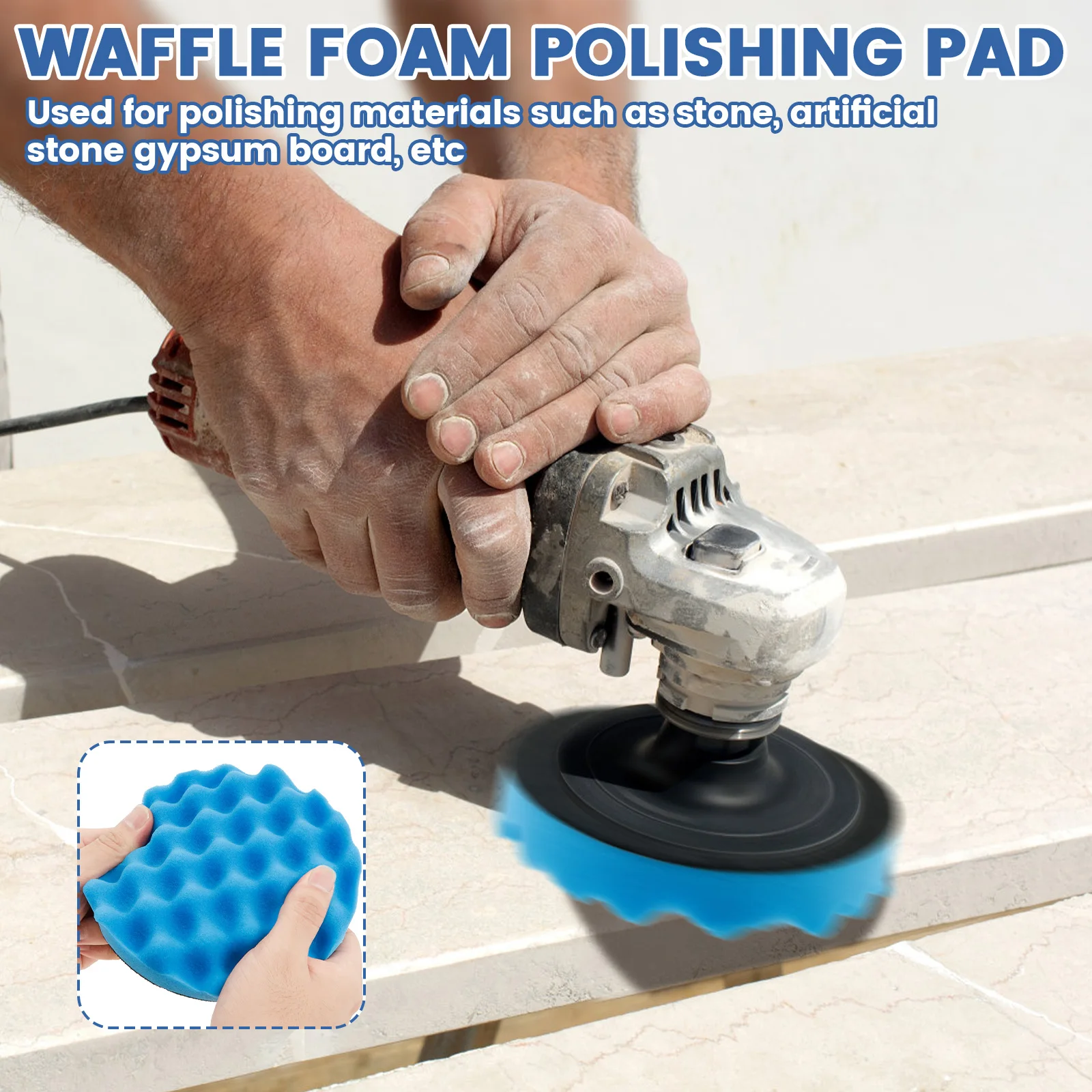 5/7 Pcs Car Polishing Sponge Pads Reusable Sponge and Woolen Polishing Pad Foam Pads Car Polishing Kit for Car Removes Scratches