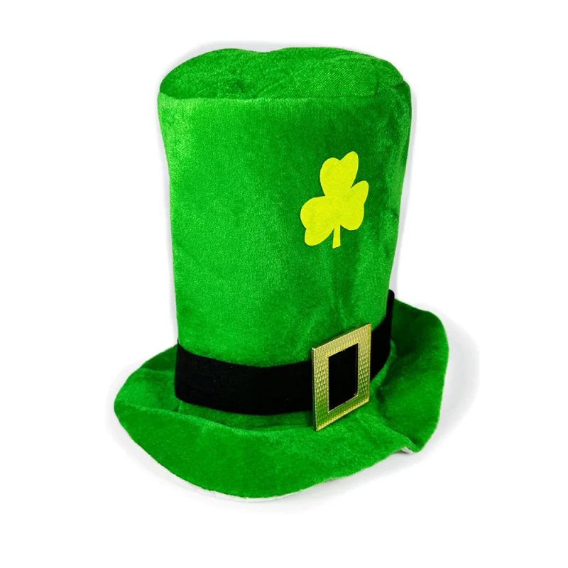 New Man Wom Irish Carnival Top Hat Ireland National holiday St Patrick's Clover Hat Green Party Performance stage Tall