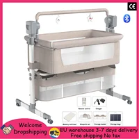 Convertible baby crib Bassinet baby crib bedside baby crib Baby Crib Cradle Baby bed Baby Rocking Bed Portable Nest, Baby Travel Bed Mosquito Net Sleeping Bed ,Locking wheels baby crib