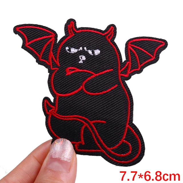 Embroidery Stickers Cartoon Skulls Cats Clothing Accessories - Temu