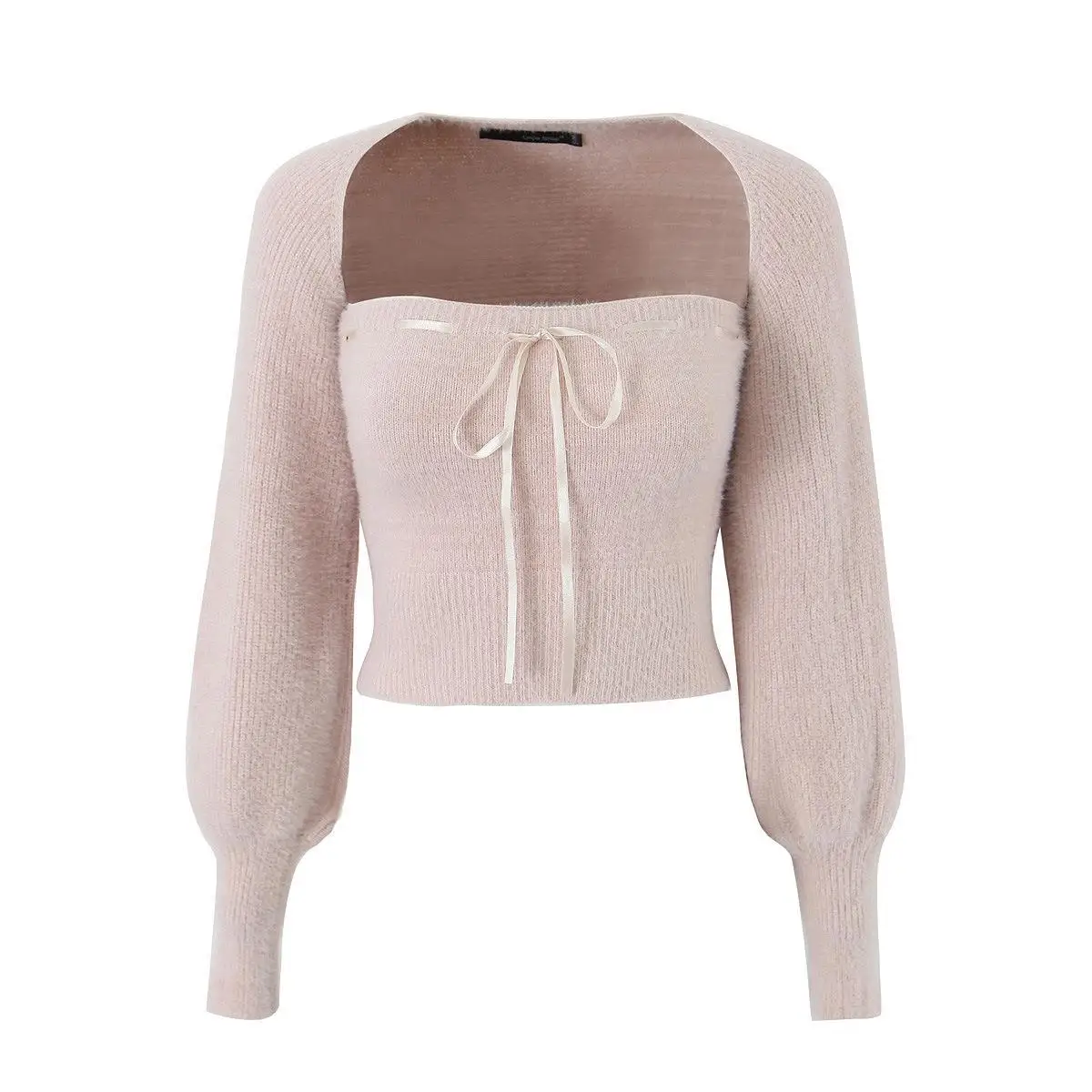 ノットユアローズnotyourrose softeffy ボレロ　musinsa Women 2pcs Not Your Rose Soft EFFY BOLERO Set Beige Black