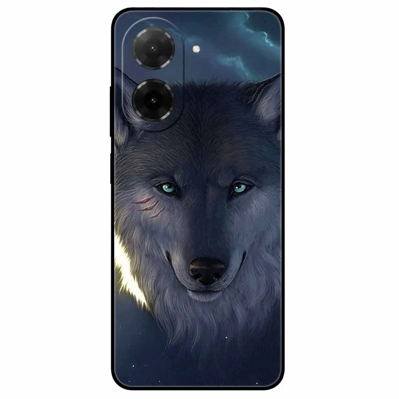 Silicone Wolf Design Soft TPU Phone Case - Enhanced Protection Back Shell