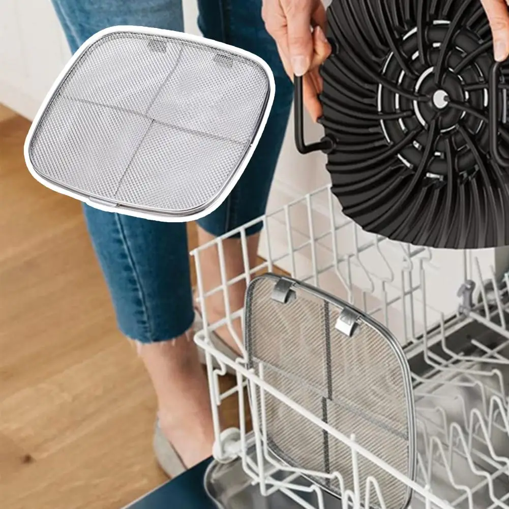 Reusable Smooth Edges Grill Accessories Kitchen Grease Splatter Shield Splatter Screen for Ninja AG301 AG300