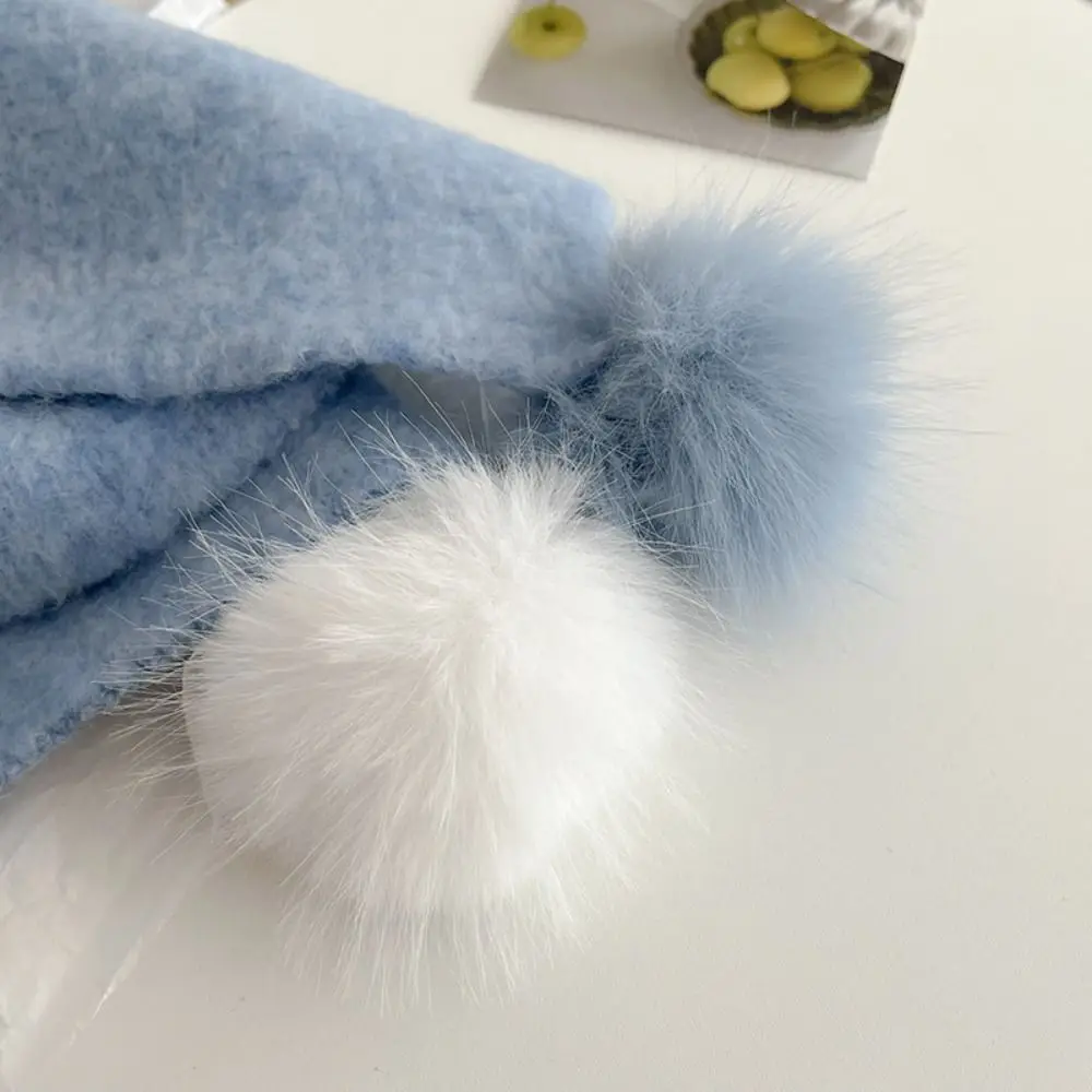 Thick Solid Color Polyester Women Scarf Neck Protection