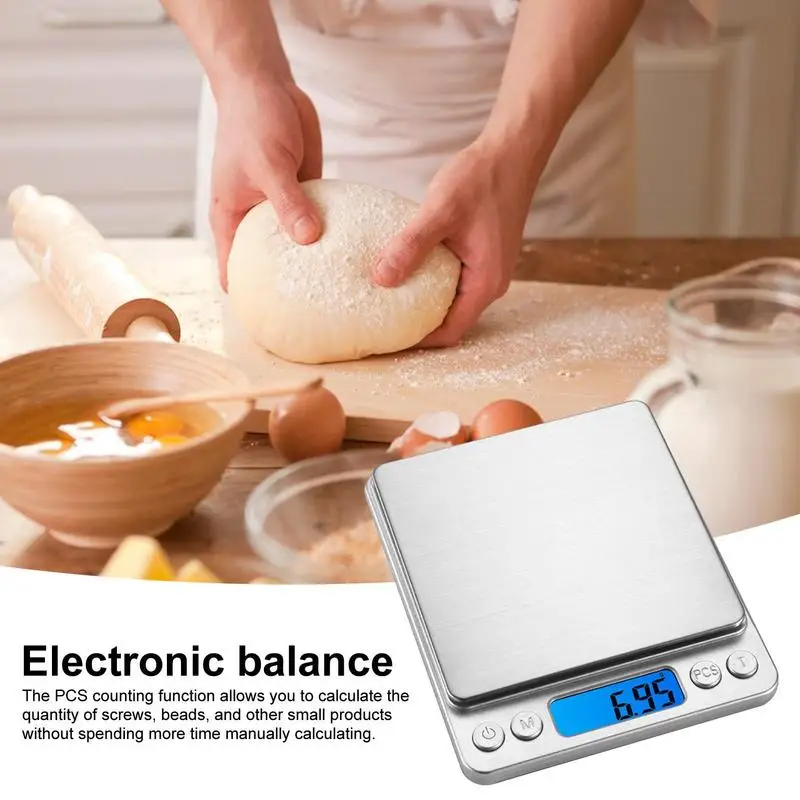 

3kg Electronic Kitchen Scale Stainless High Precision Carats Counting Scale Digital Weighing Scale Food Diet Balance Scales