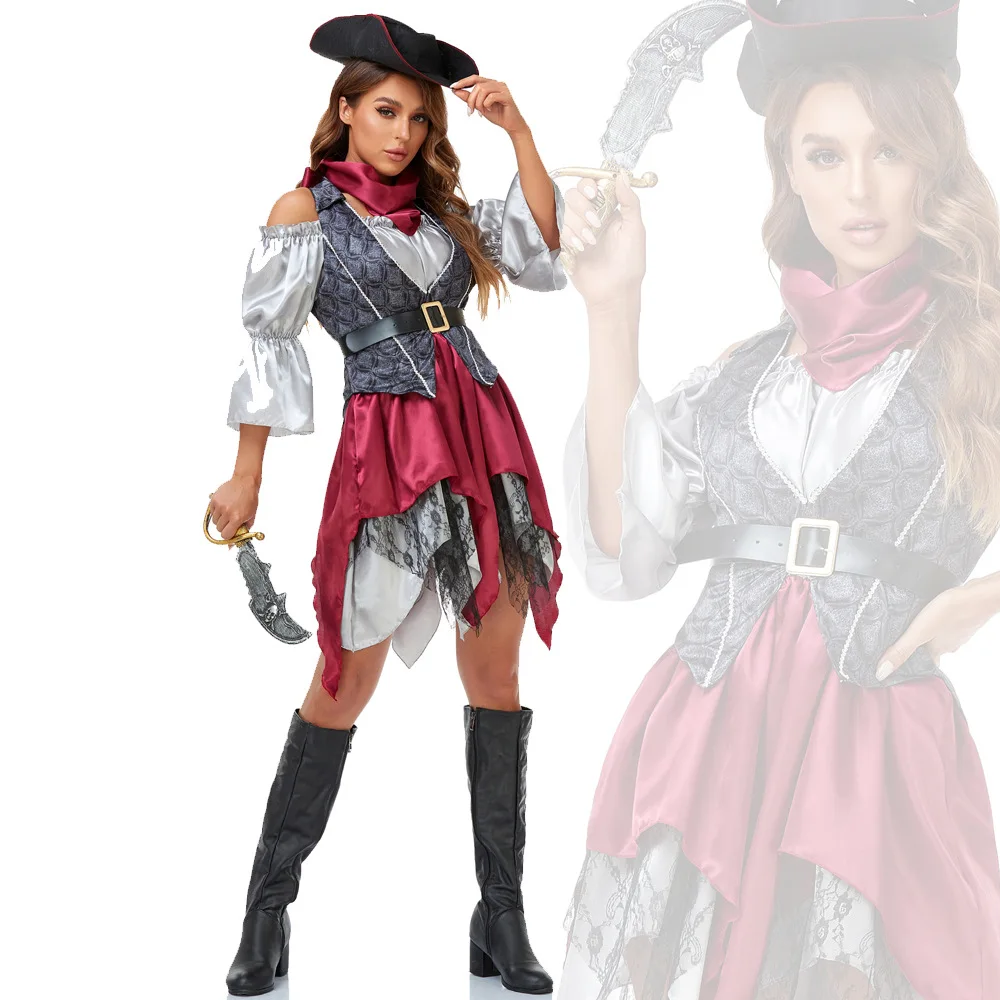 

Halloween Cosplay Pirates Costume Adult Female Performance Costume