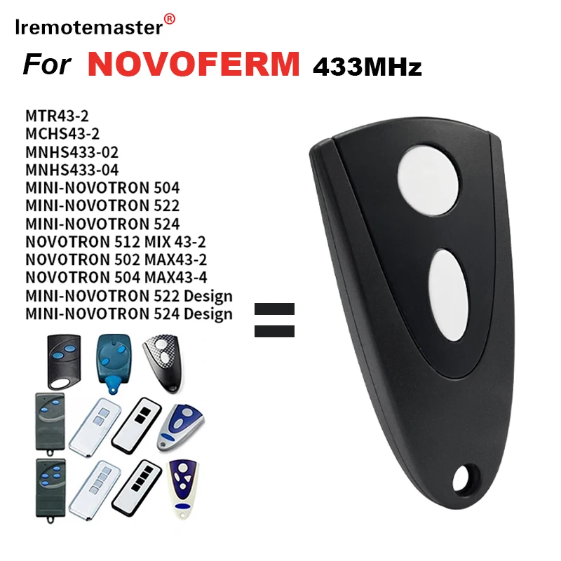 

For NOVOFERM NOVOTRON 502 MAX43-2 504 MAX43-4 512 MIX 43-2 Garage Door Remote Control For MTR43-2 MCHS43-2 MNHS433-02 MNHS433-04