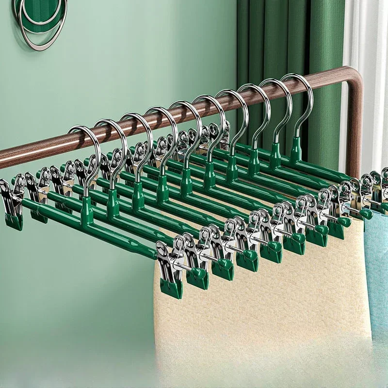 Stainless Steel Dress Hanger 20/10/5PCs Pants Clip Clothes Racks Coat Clothing Skirt Clip Skirts Hangers Skirt