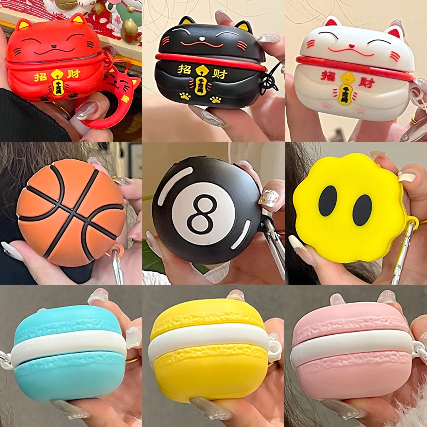 Per Samsung Galaxy Buds Fe /Pro / Live / Buds2 / Buds2 Pro Custodia In Silicone Custodia Protettiva Per Accessori Per Auricolari Simpatico Cartone Ani