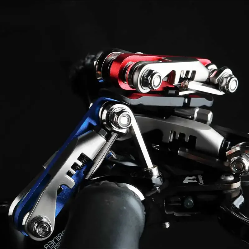 Bicycle Repair Tool Kit Multi 14 in 1 Alloy Steel Maintenance Tool Set Cross Screwdriver Chain Cutter 6