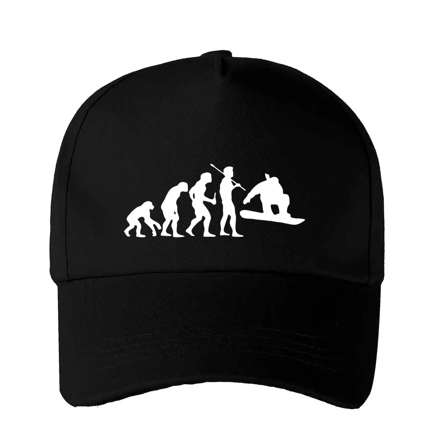 

Funny Snowboard Evolution Print Boy Girl Baseball Cap Children Cute Hat Kids Popular Hip Hop Sun Hat Customized idea Cool Casual