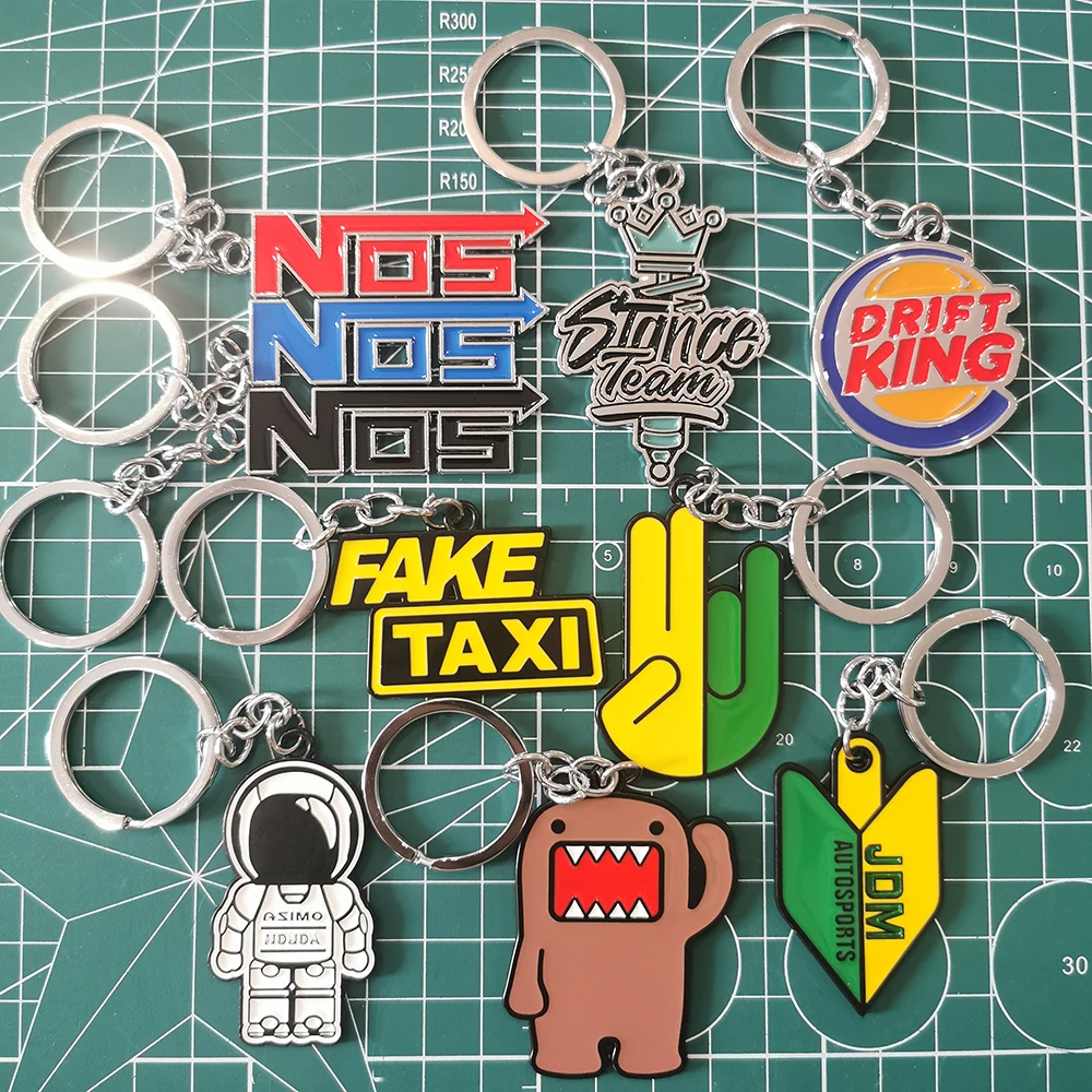 JDMCulture3DMetalZincAlloyKeychainCarAutoPartsKeyChainDomo