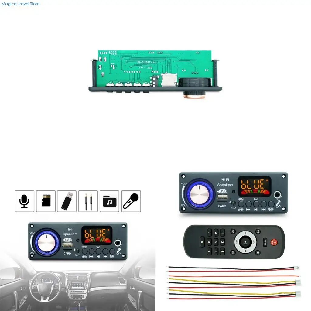N2UB 디코딩 보드 12V 마이크 U 디스크 TF 카드 플레이어 전자 MP3 블..