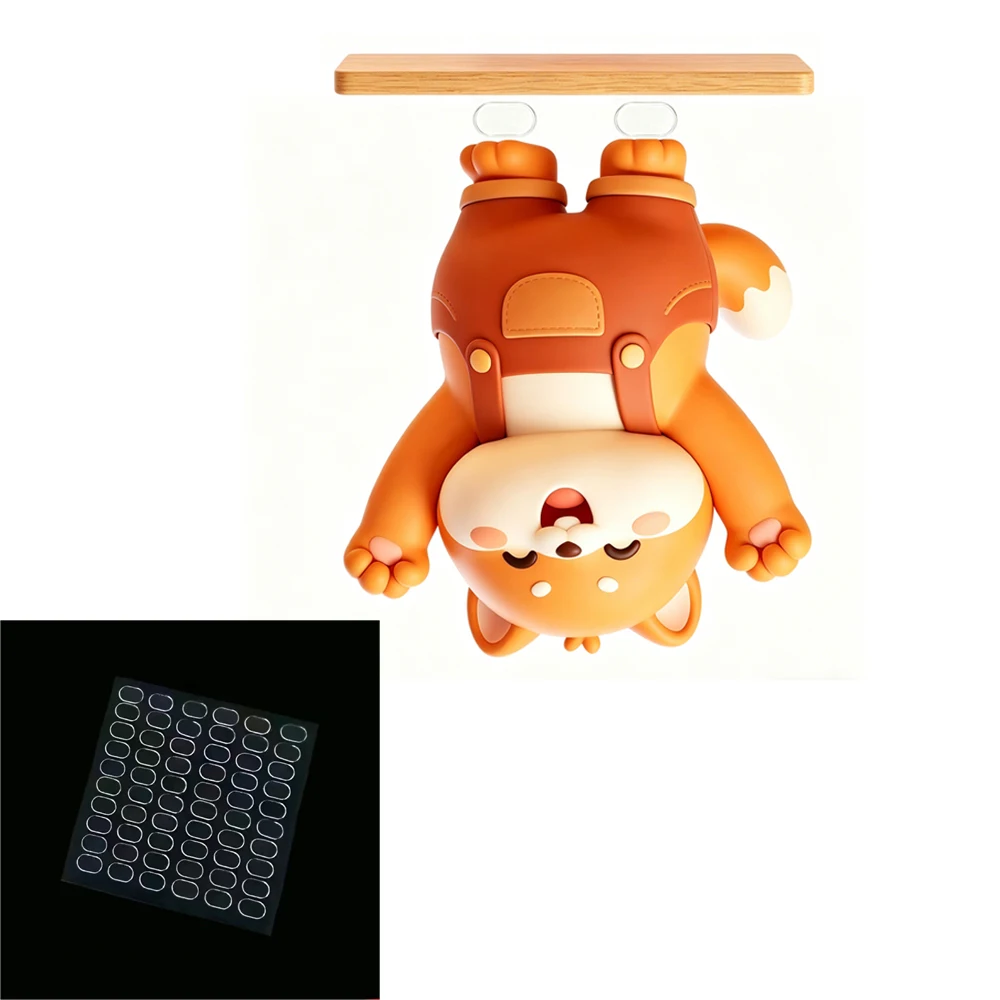 5Pcs 양면 접착 패드 모델 및 DIY 프로젝트용 탈착식 잔여물 없는 투명 미끄럼 방지 도트 디스플레이 정리함