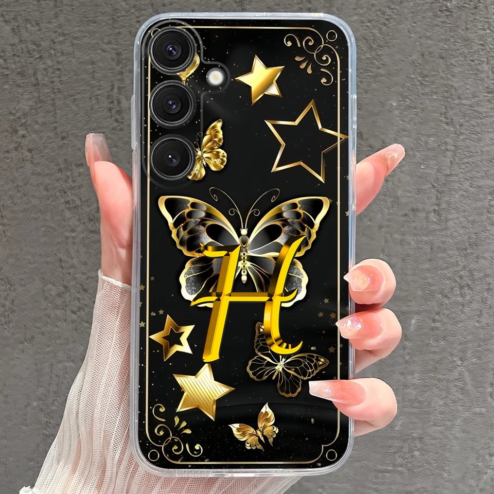 Yellow Star Butterfly Clear Shell Case - Stylish Protective Cover