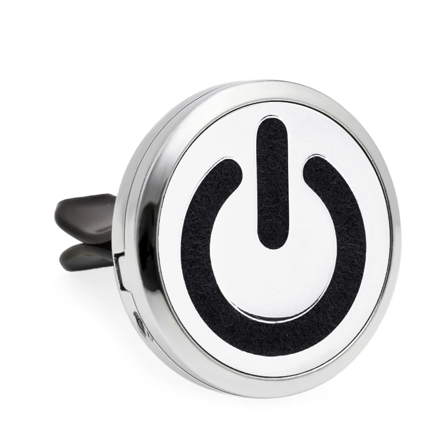 

Zinc Alloy Stainless Steel Jewelry Essential Oil Perfume Aroma Automotive Fragrance Car Vent Clip 30mm Locket Free 10Pads Gift