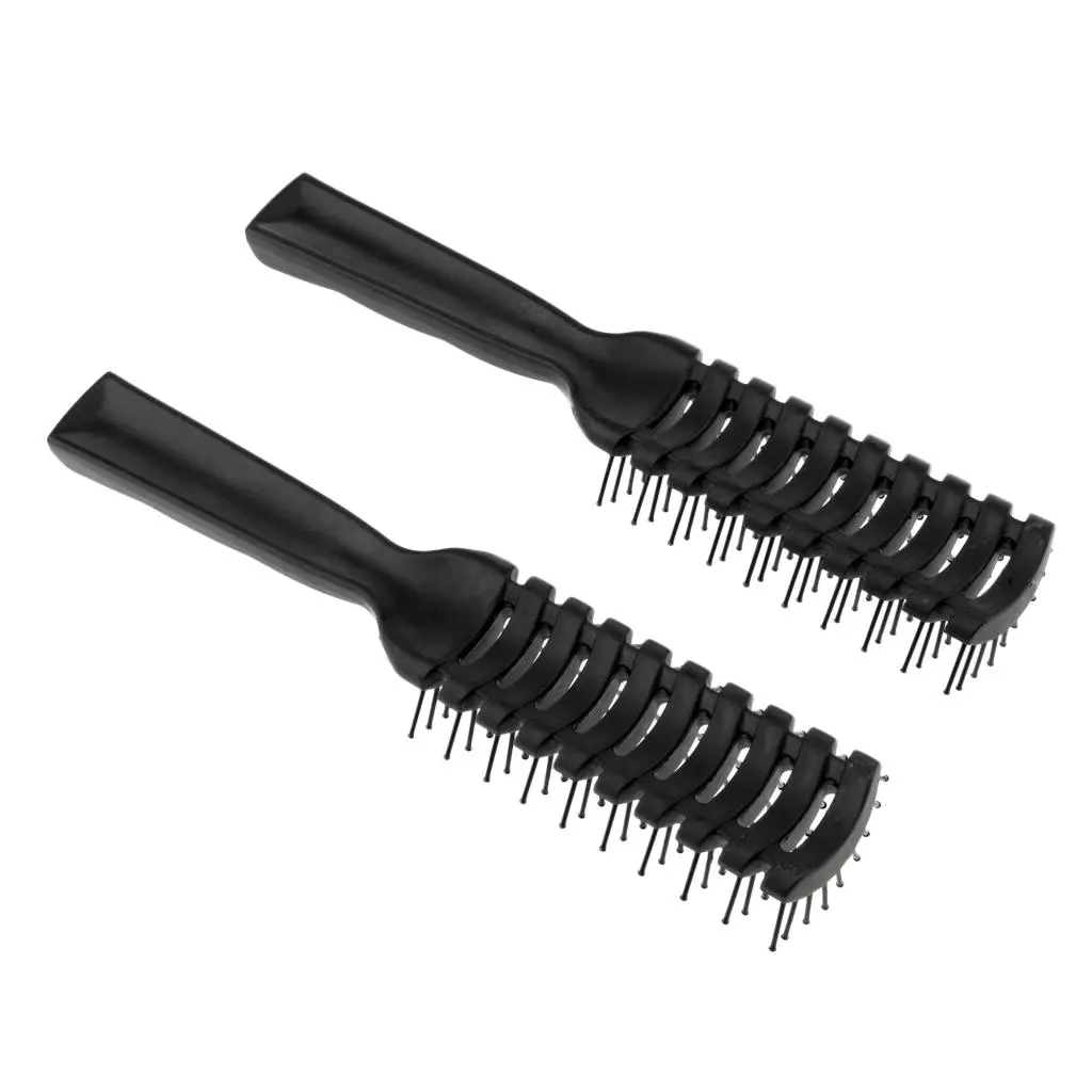 2x Hairbrush Hairdresser Brush Styling Brush Tunnel Brush for Hair Styling 3