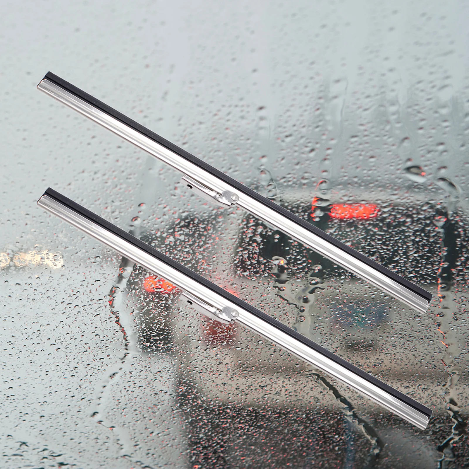 10 Inch Windshield Wipers, 2PCS Stainless Steel Wiper Blades for Car and Boat, Universal Replacement Wiper Blades