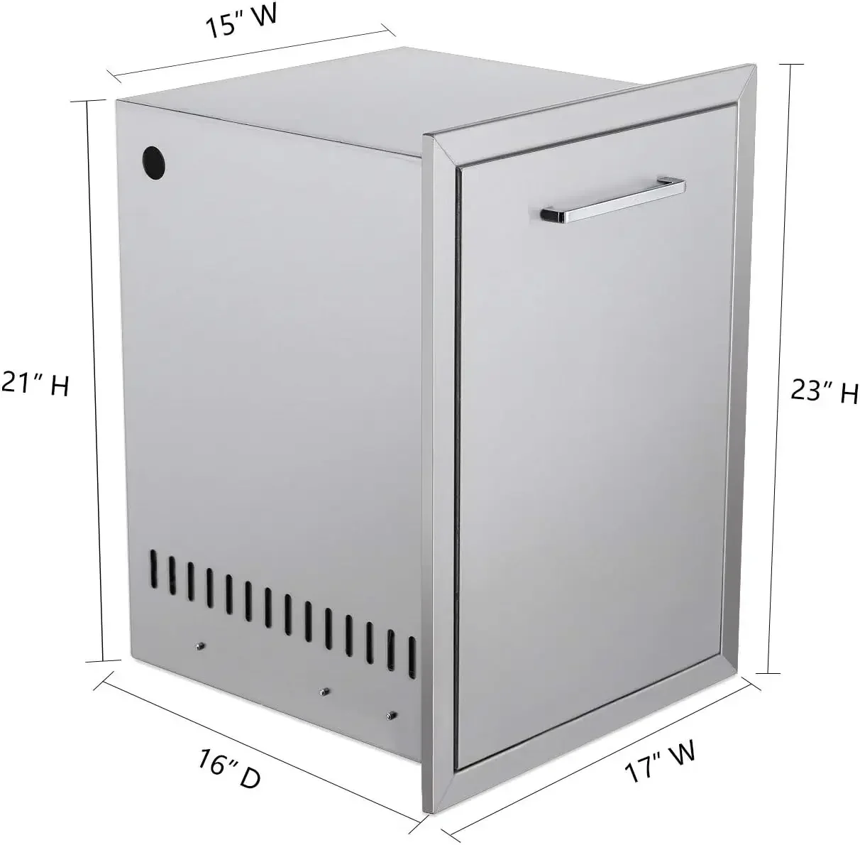 Drawer Stainless Steel Pull-Out Trash/Propane Tank Drawer Storage for Propane Tank or Trash Bin Adds Convenient Storage in Any O 3