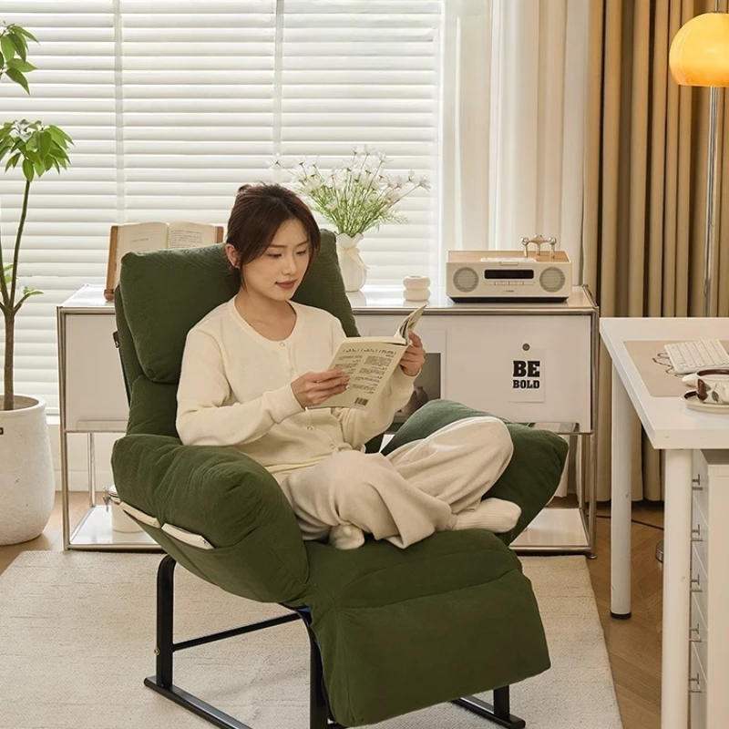 Model Ergonomic Adjustable Recliner Sit-Sleep Dual Purpose Office Use Single-Person Foldable Noon Nap Dormitory Lazy Sofa Chair