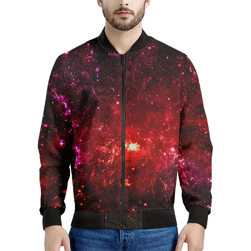 thumbnail image 1 of Chaqueta con estampado 3D de universo colorido para hombre, chaqueta con cremallera y espacio galáctico, abrigo informal holgado, sudadera con cremallera para primavera y otoño, 1 of 4
